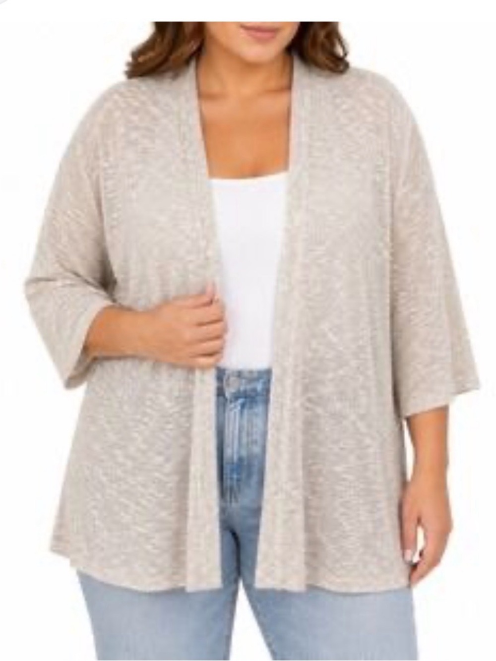 Eileen Fisher open knit cardigan short sleeve